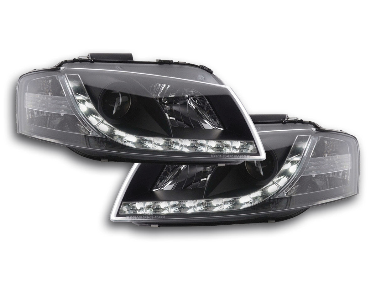 Scheinwerfer Set Daylight LED Tagfahrlicht VW Golf 6 08-12 schwarz Scheinwerfer Set Daylight LED Tagfahrlicht VW Golf 6 08-12 schwarz